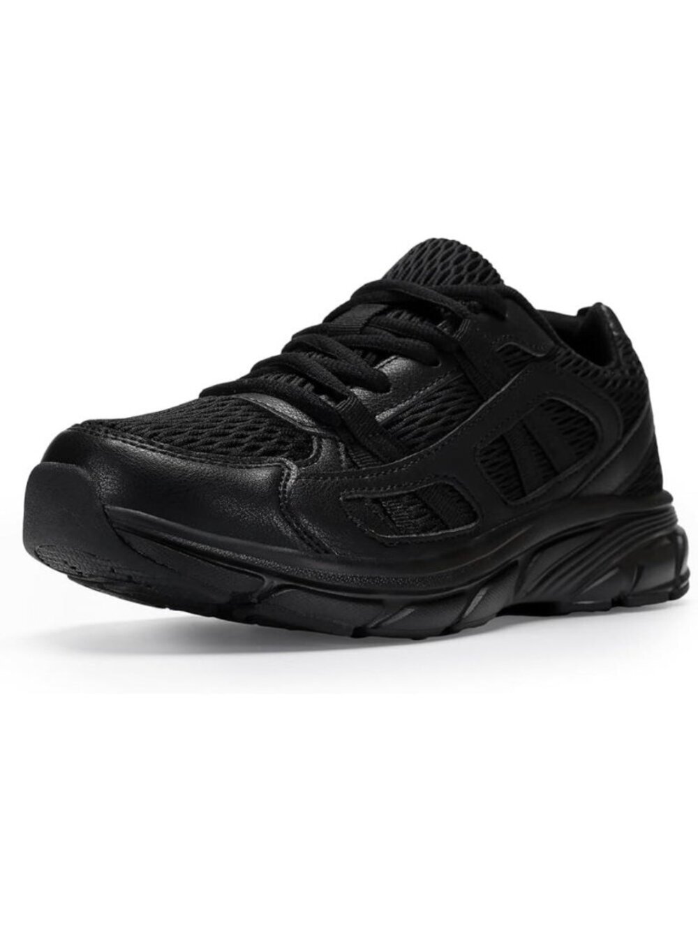 Women's All Black Walking Shoes Comfortable Running Casual Tennis Sneakers